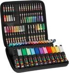 Faber-Castell uni-ball 186808 - POSCA Marker Koffer mit 60 Acrylstifte, f&uuml;r viele