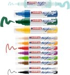 edding Creative Set - Acrylstifte wasserfest fein, medium, breit und 1x Acryltube,