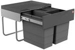 Hailo Abfallsammler 3644911 | 3fach Raumspar Tandem Abfalltrennsystem | 2x 8 +...