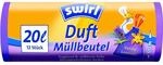 Swirl Duft-M&uuml;llbeutel Vanille-Lavendel mit Zugband, 20 Liter, 1 Rolle mit 12 Beuteln