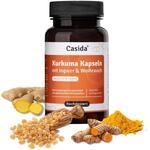 Casida Kurkuma (Curcuma) Kapseln mit Ingwer, Weihrauch & schwarzem Pfeffer &ndash;