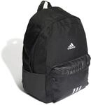 adidas Unisex Classic Badge of Sport 3-Stripes Backpack, Black/White, One size