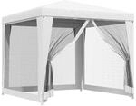 vidaXL Partyzelt mit 4 Netz-Seitenw&auml;nden UV-best&auml;ndig Wasserbest&auml;ndig Pavillon