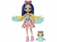Enchantimals HHB89 - Prita Parakeet (Wellensittich) & Flatter Puppe, Spielzeug für