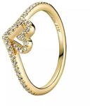 PANDORA SHINE Ring Timeless "Glitzerndes Herz" 14k gelbvergoldet, Zirkonia 169302C01