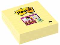 Post-it 675-3SCY Haftnotiz Super Sticky Notes, 101 x 101 mm, liniert, 3 Blöcke a 70