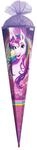 ROTH Schult&uuml;te gro&szlig; Einhornportrait 85 cm - 6-eckig Rot(h)-Spitze T&uuml;llverschluss -