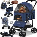 LOVPET&reg; Hundewagen 2in1 Hundebuggy Hundebox Tragetasche Faltbar klappbar bis 20kg,