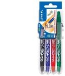 Pilot Pen 2260SG4E - FriXion Ball, Mine M 0.7 mm, 4er Set, schwarz, rot, blau...