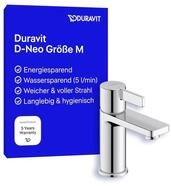 Duravit D-Neo Waschtischarmatur, Gr&ouml;&szlig;e M (Auslauf H&ouml;he 110 mm). Wasserhahn Bad mit