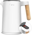 Midea Edelstahl Wasserkocher mit Temperatureinstellung, 1,5 Liter, 2200W,