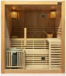 Dewello&reg; Finnische Sauna Sarnia 180x140 Kabine aus Hemlock Tannenholz mit 6KW...