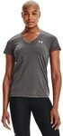 Under Armour Damen Tech Short Sleeve V - Solid, atmungsaktives Laufshirt f&uuml;r Frauen,