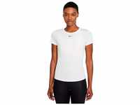 Nike Damen W Nk One Df Ss Slim Top T-Shirt, White/Black, L