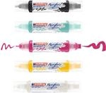 edding 5400 Acryl 3D Double Liner - schwarz, wei&szlig;, gelb, pink, t&uuml;rkis - 5