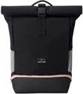 Johnny Urban Rucksack Damen Schwarz Rosa - Allen Medium - Rolltop Mit Laptopfach f&uuml;r