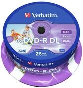 Verbatim DVD+R Double Layer 8,5 GB - 8-fache Brenngeschwindigkeit - AZO-Technologie -