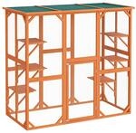 Wiltec Freilaufgehege Katzen 168 x 82 x 166,5 cm mit 6 Liegefl&auml;chen, wetterfestes