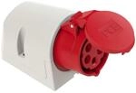 PCE CEE-Wandsteckdose 16A 5-polig 6h 400V IP44 rot I Aufputz-Steckdose aus PA6 mit
