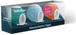 Satisfyer Masturbator Egg Set | 3er-Set Naughty, Savage & Crunchy | Hydro-aktives TPE