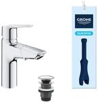 GROHE Start, Badarmatur f&uuml;r Familien, wassersparend (herausziehbarer Wasserhahn f&uuml;r