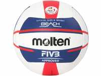 Molten Europe Ball-V5B5000-DE Beachvolleyball, Weiß/Blau/Rot, 5