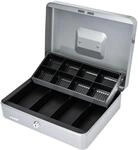 HMF Geldkassette abschlie&szlig;bar, Kasse mit 8 M&uuml;nzf&auml;chern und 4 Geldscheinmulden, 30