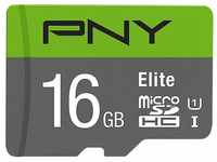 PNY Elite microSDHC-Speicherkarte 16GB + SD-Adapter, 100MB/s...