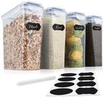 GOURMETmaxx Vorratsdosen 4 St&uuml;ck | Frischhaltedosen mit wasserdichtem Klick-It