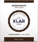 Klar Seifen Badeseife Herren an der Kordel 250g, palm&ouml;lfrei, geeignet f&uuml;r normale