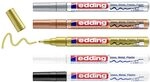 edding 751 Glanzlackmarker - schwarz, wei&szlig;, gold, silber, kupfer - 5er Set