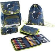 Eberhard Faber 577651 - Schulranzen Set Dinosaurier, EFAlino, 4-teilig, mit