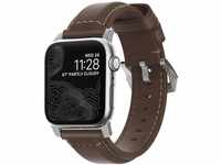 NOMAD Strap NM1A4RST00 Traditional Leather Brown/Connector Silver für Apple...