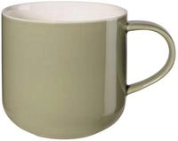 ASA Coppa Henkelbecher aus Porzellan in der Farbe Khaki 0,4L, Ma&szlig;e: 9,2cm x 9,2cm x