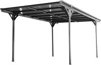 WESTMANN Carport Helsinki 15m&sup2; | 503x305x232 cm Grau | Flachdach &Uuml;berdachung aus
