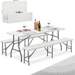 Juskys Bierzeltgarnitur Bayreuth 3-teilig & klappbar - 180 x 70 x 74 cm - 2
