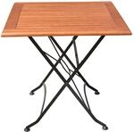 Tisch Wien quadratisch klappbar Braun Holz Metall Garten Gartentisch Esstisch