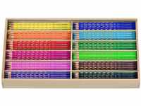 LYRA Groove Slim L2824144, Schoolpack mit 144 Farbstiften im Holzkasten, sortiert