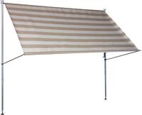 ANGERER Klemmmarkise Premium Taupe gestreift, 350 cm
