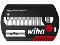 Wiha Bit Set FlipSelector Standard 25 mm Sechskant 11-tlg. 1/4" mit Gürtelclip...