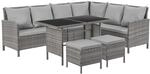 SVITA Madison Rattan-Lounge Polyrattan Ecksofa Gartenm&ouml;bel-Set Sofa Garnitur