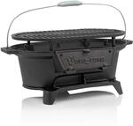BBQ-Toro Gusseisen Grilltopf mit Grillrost | 50 x 25 x 23 cm | Hibachi Style