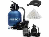 Arebos Sandfilteranlage mit Pumpe inkl. 700g Filterbälle | Blau | 400W |...