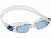 Aqua Sphere Unisex Erwachsene Mako Schwimmbrille, transparent blau/blaues Glas,