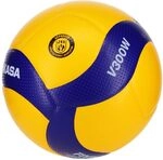 Mikasa V300W FIVB Ball V300W, Womens,Mens Volleyballs, Yellow, 5 EU