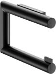KEUCO Reva Toilettenpapierhalter, offene Form, Metall schwarz matt, Made in Germany,