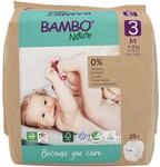 Bambo Nature Baby Windeln Gr&ouml;&szlig;e 3 (4-8kg) - 28 St Premium Diapers mit verbesserter