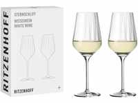 RITZENHOFF 3671002 Weißweinglas Set 300 ml – Serie Sternschliff Nr. 2 – 2 Stück