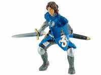 Bullyland 80784 - Spielfigur Prinz in blauer Rüstung mit Schild und Schwert, ca. 8