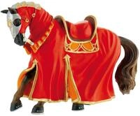 Bullyland 80768 - Spielfigur Turnierpferd Rot, ca. 14,5 cm, detailgetreu, PVC-frei,